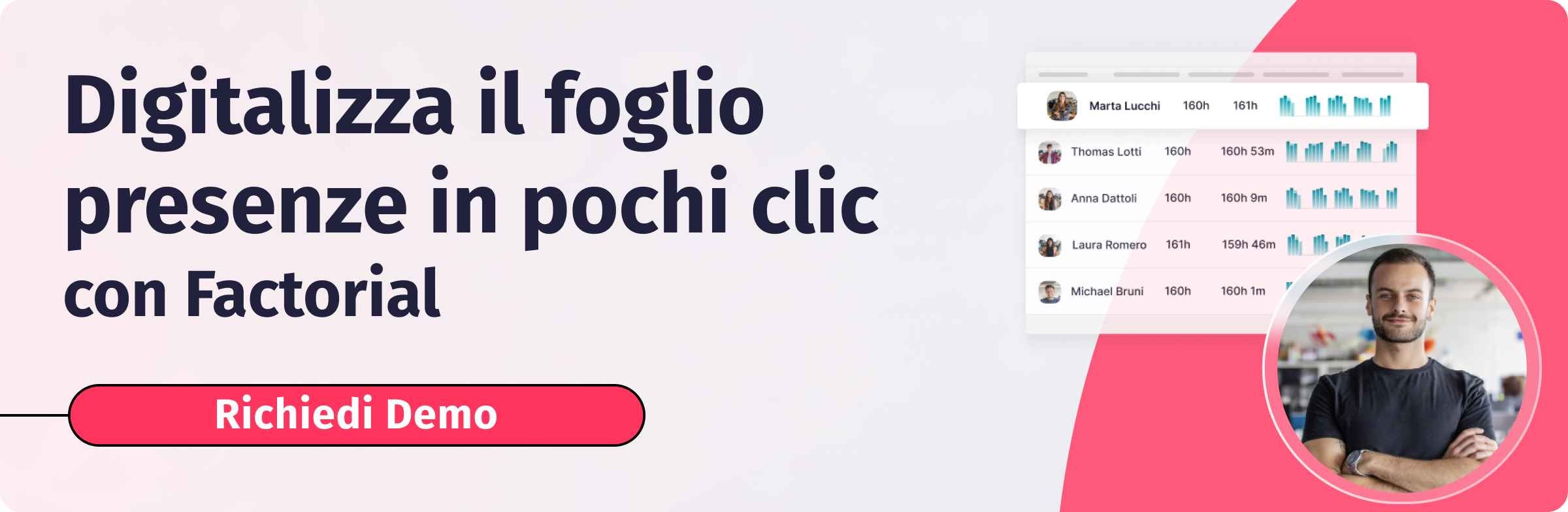 Digitalizza il Foglio Presenze - Prova Factorial Gratis 14 Giorni, calcolo ore lavorative